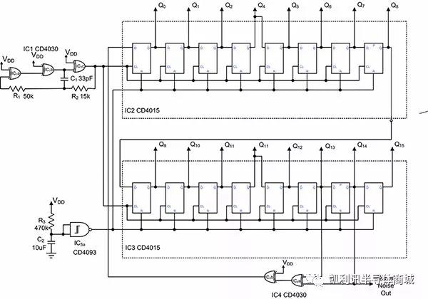 Hcf4015be схема включения